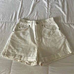 Vintage white orange tab Levi shorts
